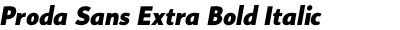 Proda Sans Extra Bold Italic